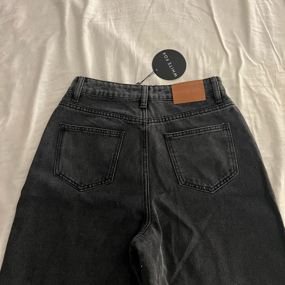 WHITE FOX “Bring the style high wide leg” Black Jeans - Picture 6 of 6